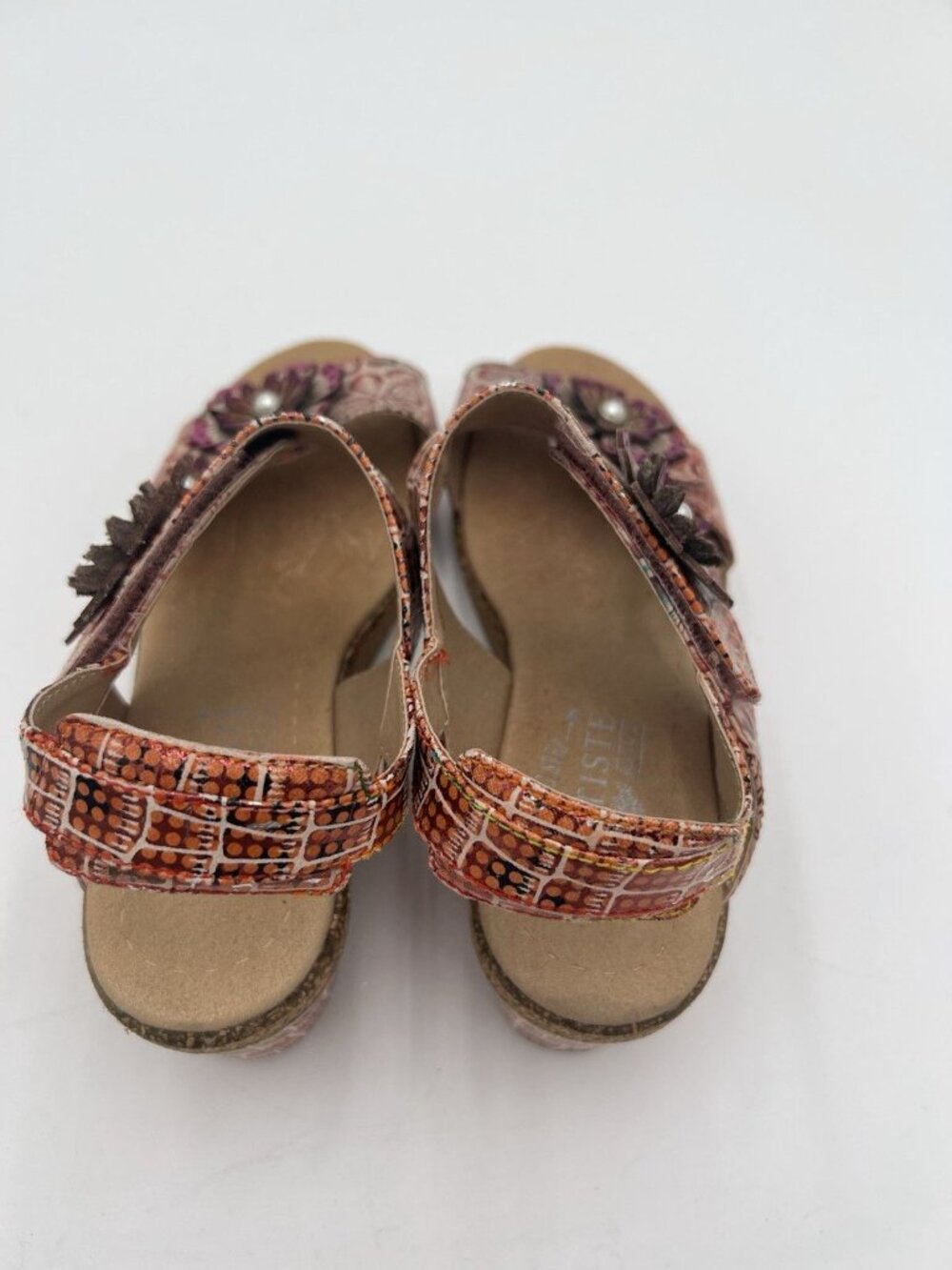 L’Artiste Spring Step Floral Platform Sandals Womens EU 38 Boho Leather Comfort - Picture 7 of 11